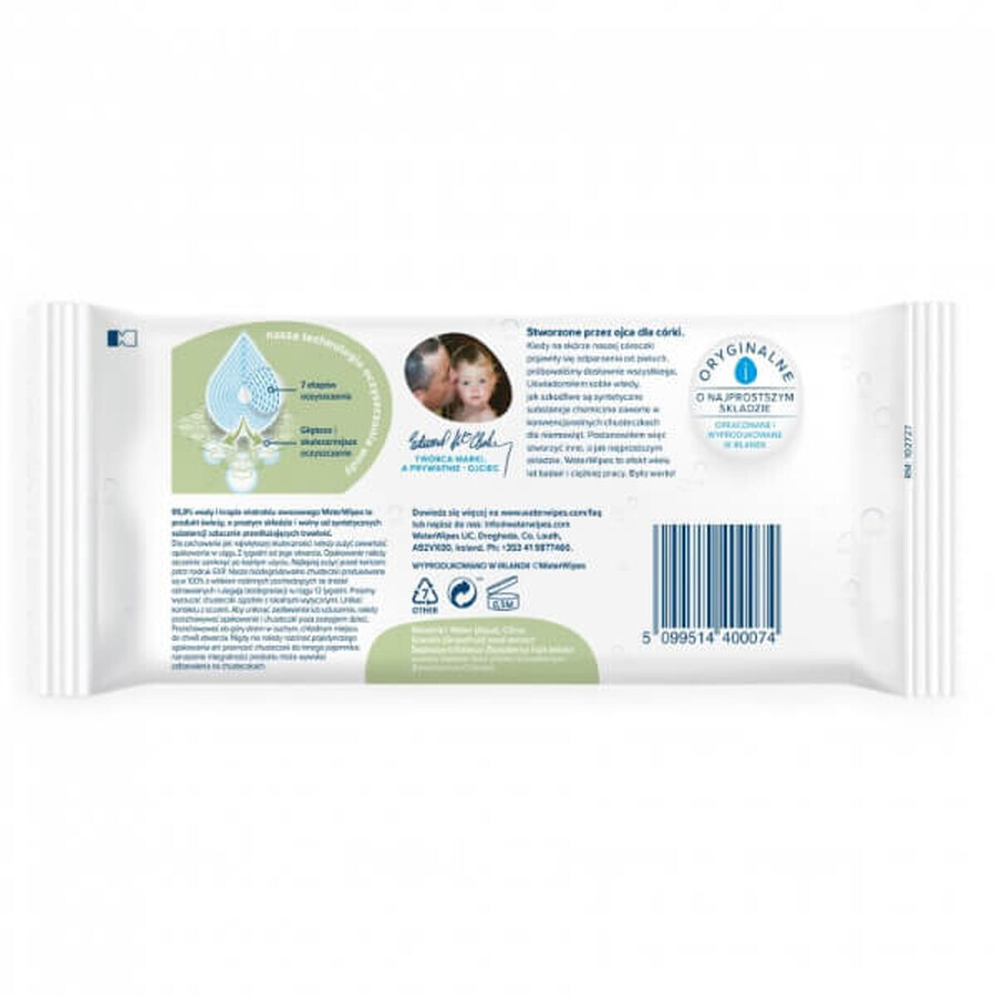 WaterWipes Soapberry Bio, wet wipes, water with soap extract, from birth, 4 x 60 pieces