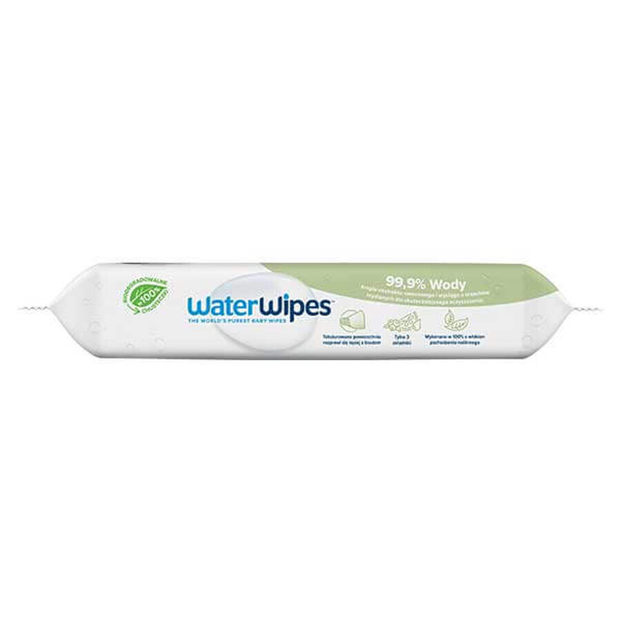 WaterWipes Zeepbes Bio, vochtige doekjes, water met zeepbes-extract, vanaf de geboorte, 60 stuks