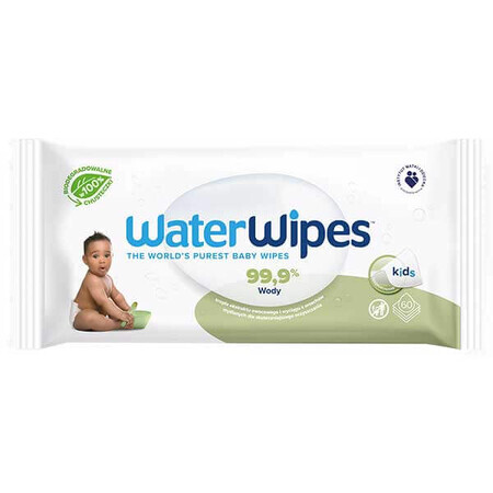 WaterWipes Zeepbes Bio, vochtige doekjes, water met zeepbes-extract, vanaf de geboorte, 60 stuks