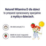 Naturell Vitamin D for Children 1000 IU, Vanilla and Strawberry Flavor, 60 Chewable Tablets