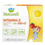 Naturell Vitamin D for Children 1000 IU, Vanilla and Strawberry Flavor, 60 Chewable Tablets