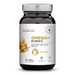 Aura Herbals Omega + Vitamina D3 2000 UI, 60 cápsulas