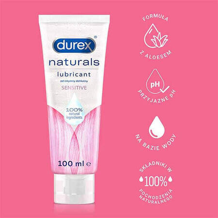 Durex Naturals Sensitive, delicate intimate gel, 100 ml