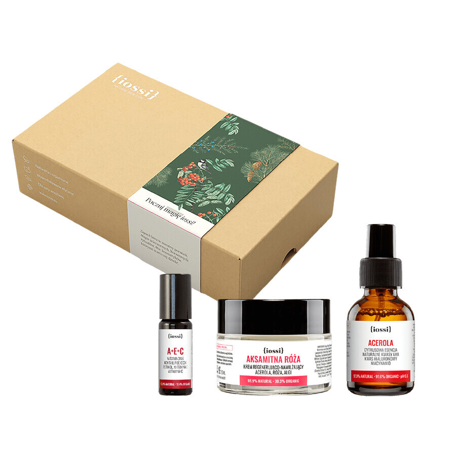 Kit Rituale Anti-Età Iossi Same Stars, cocktail occhi, 10 ml + essenza viso, 50 ml + crema viso, 15 ml