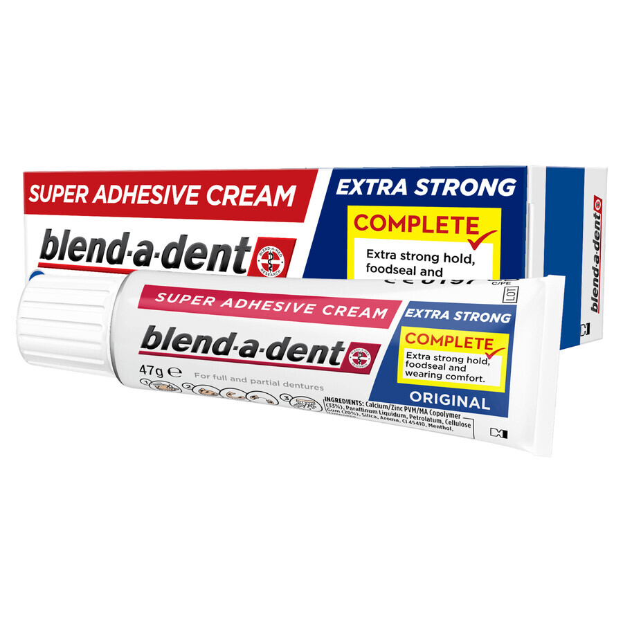 Blend-a-dent Complete, Denture Adhesive, Original, 47 g