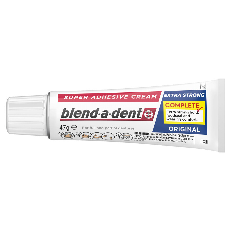 Blend-a-dent Complete, Denture Adhesive, Original, 47 g