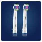 Oral-B 3D White, cabezales de repuesto para cepillo de dientes eléctrico Clean Maximiser, EB 3DW 18-2 N, 2 piezas