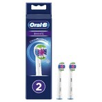 Oral-B 3D White, cabezales de repuesto para cepillo de dientes eléctrico Clean Maximiser, EB 3DW 18-2 N, 2 piezas