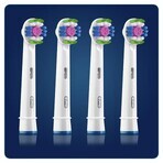 Oral-B 3D White, vervangende opzetborstels voor Clean Maximiser elektrische tandenborstel, EB4 3DW, 4 stuks