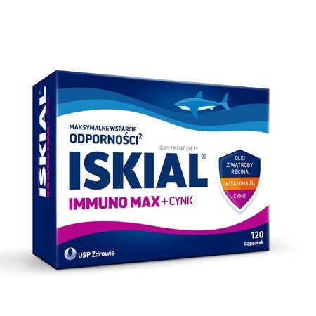 Iskial Immuno Max + Zink, voor kinderen vanaf 6 jaar en volwassenen, 120 capsules