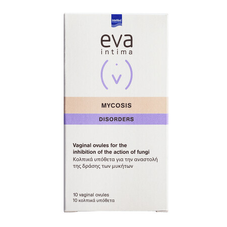 Vaginale ovules voor de verlichting van schimmelvaginitis Eva Intima Mycosis, 10 stuks, Intermed