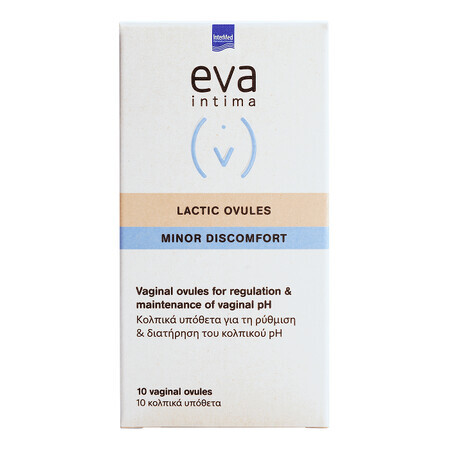 Ovules vaginaux pour la régulation et le maintien du pH vaginal Eva Intima, 10 pièces, Intermed