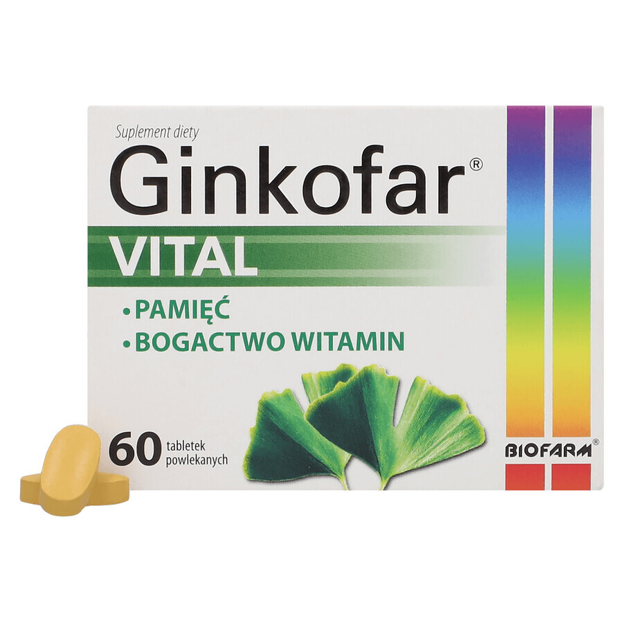 Ginkofar Vital, 60 filmomhulde tabletten