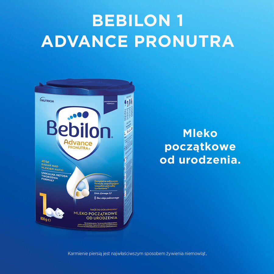 Bebilon Advance Pronutra 1, lapte pentru sugari, de la naștere, 800 g