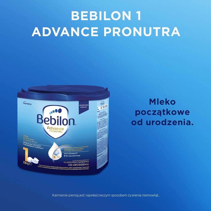 Bebilon Advance Pronutra 1, lait infantile, dès la naissance, 350 g