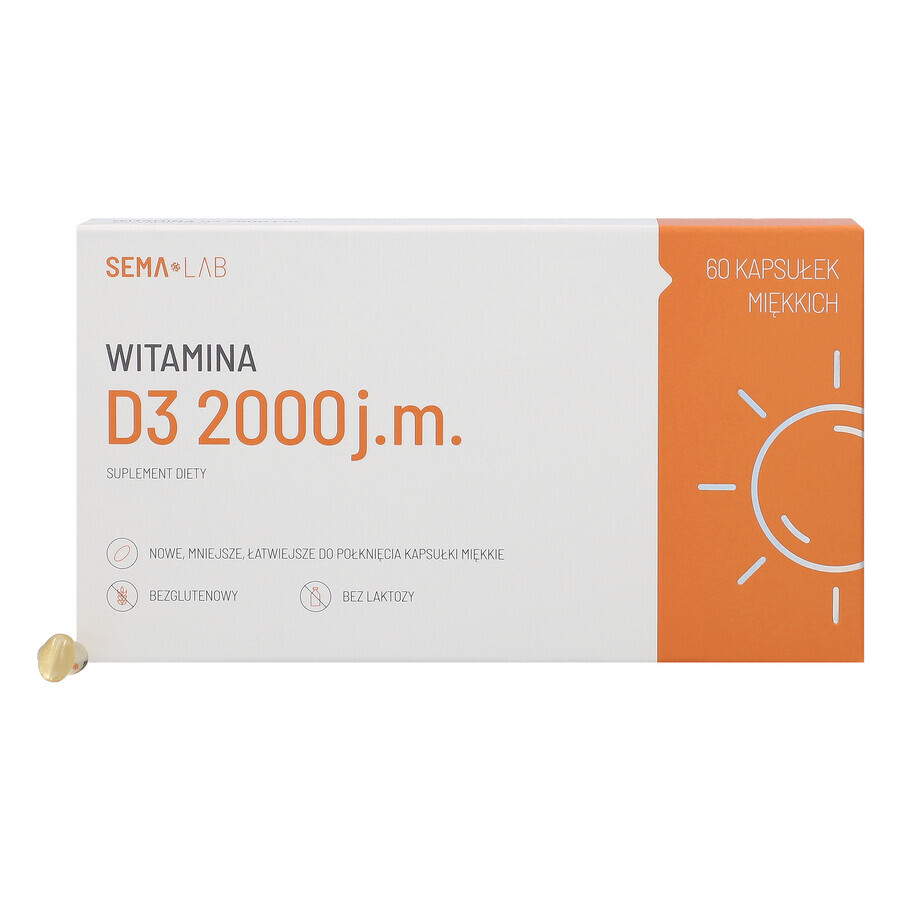 SEMA Lab Vitamina D3 2000 UI, 60 capsule moi