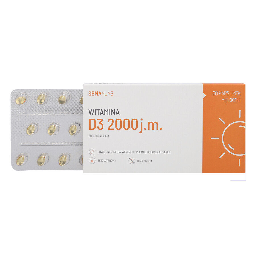 SEMA Lab Vitamina D3 2000 UI, 60 capsule moi