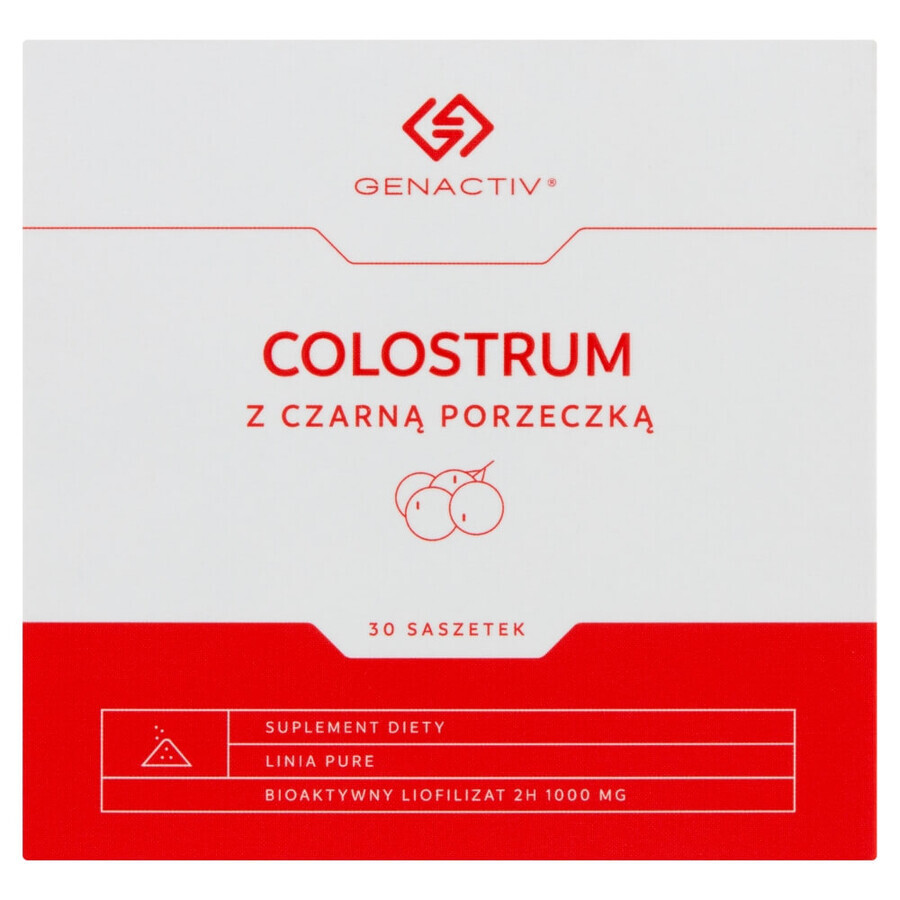 Genactiv Colostrum met Zwarte Bes, poeder, 3 g x 30 sachets