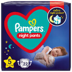 Pampers Night Pants, couches, taille 5, 12-17 kg, 22 pcs