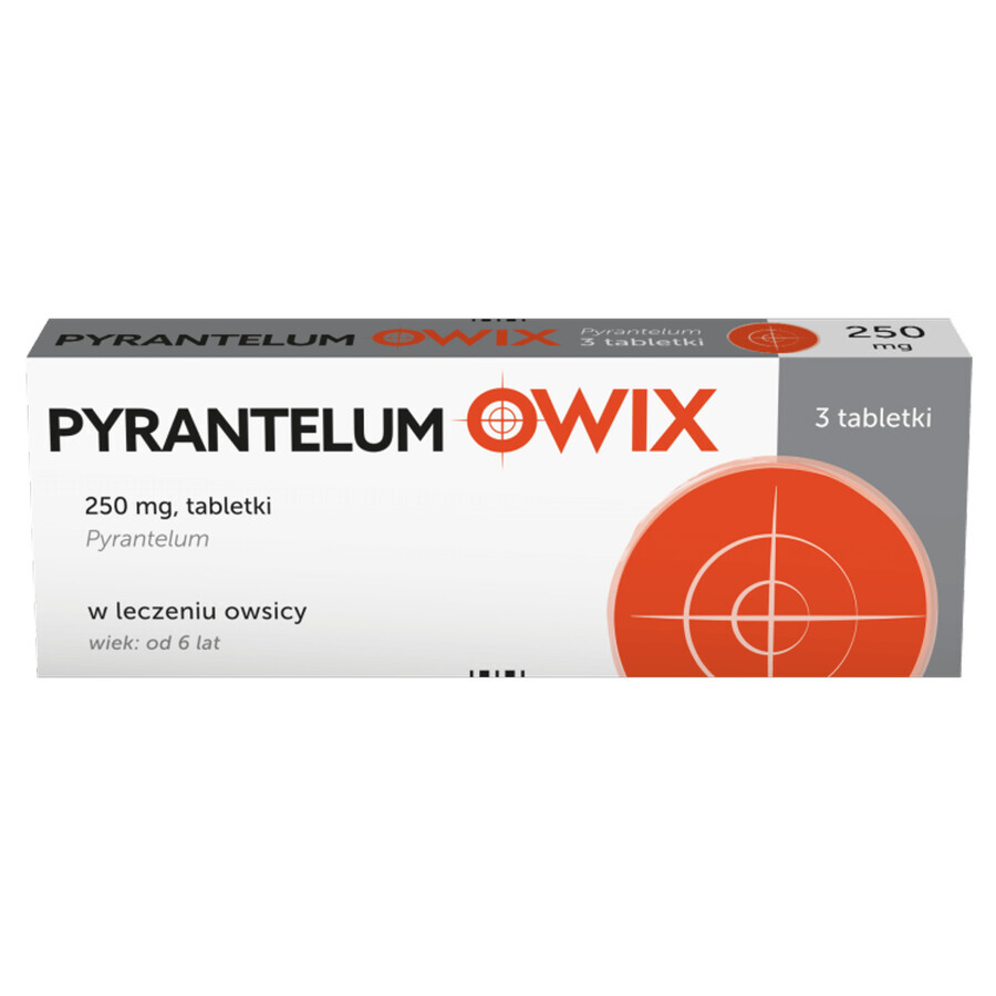 Pyrantelum OWIX 250 mg, 3 tabletten