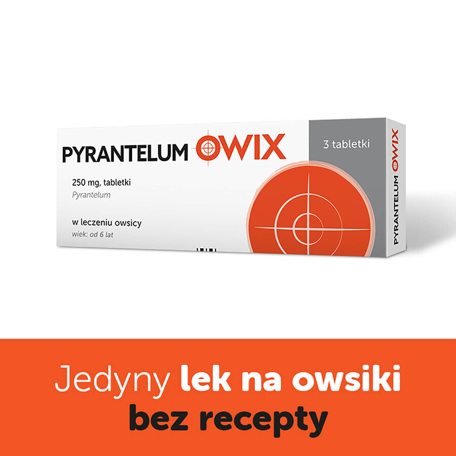 Pyrantelum OWIX 250 mg, 3 tabletten