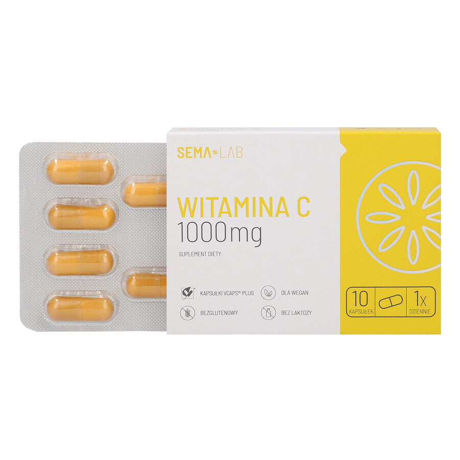 SEMA Lab Vitamine C 1000 mg, 10 cellulosecapsules