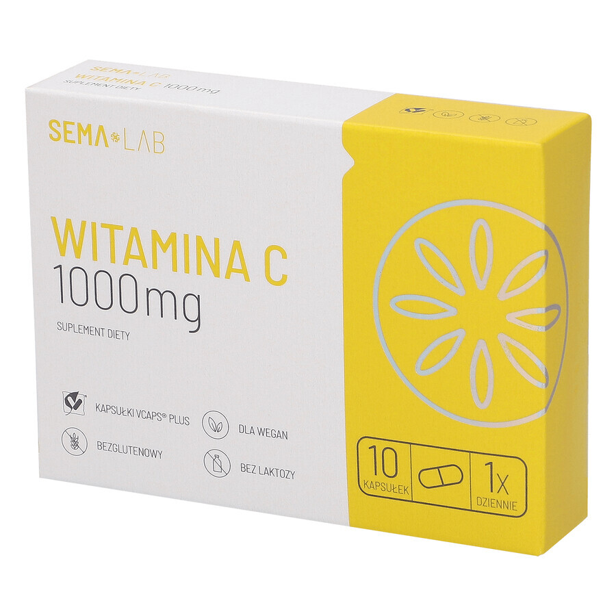 SEMA Lab Vitamine C 1000 mg, 10 cellulosecapsules