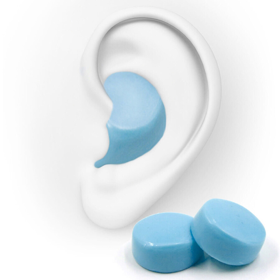 Haspro Molded Ear Plugs, Blue, 12 Count