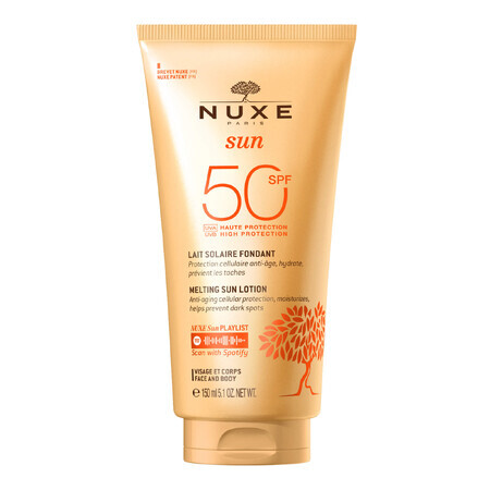 Nuxe Sun, bruiningslotion voor gezicht en lichaam, SPF 50, 150 ml