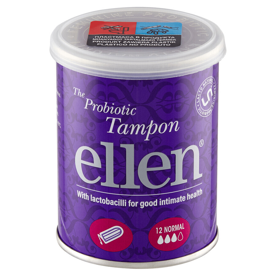 Ellen, assorbenti probiotici, normali, 12 pezzi