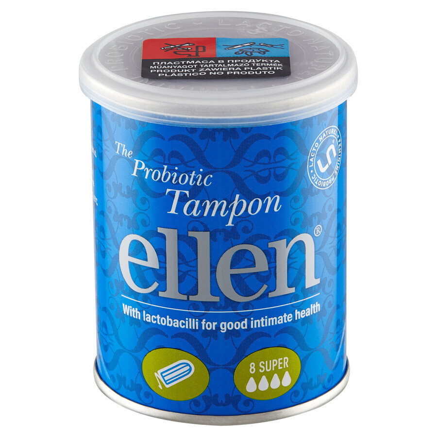 Ellen, probiotische tampons, super, 8 stuks