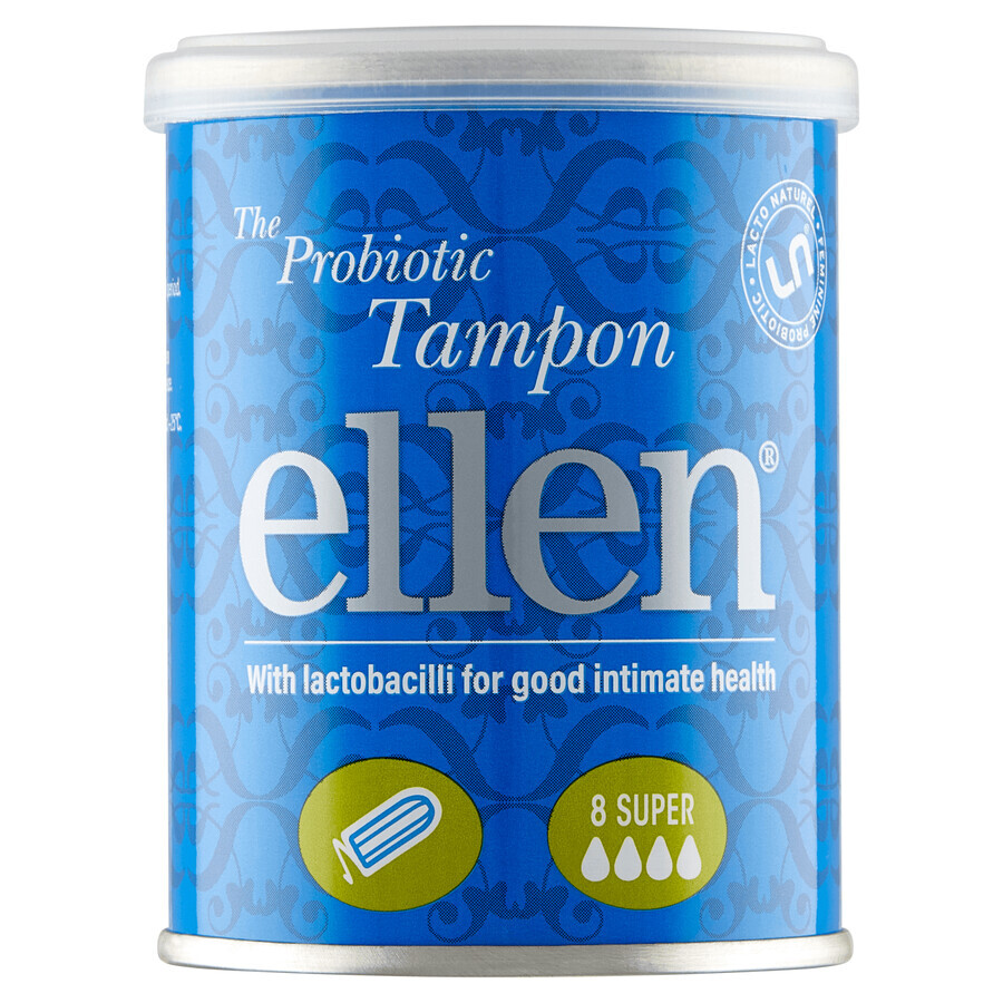 Ellen, probiotische tampons, super, 8 stuks