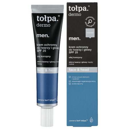 Tolpa Dermo Men Face &amp; Head, protective face and head cream, SPF 25, 40 ml