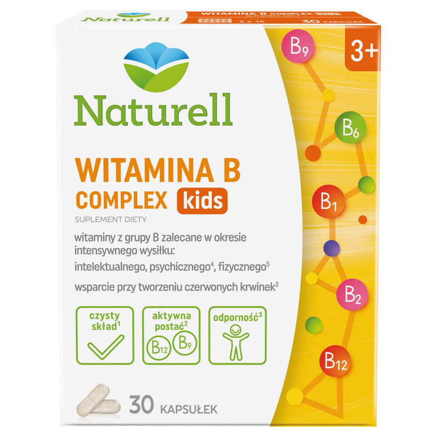 Naturell Vitamine B Complex Kids, voor kinderen vanaf 3 jaar, 30 capsules