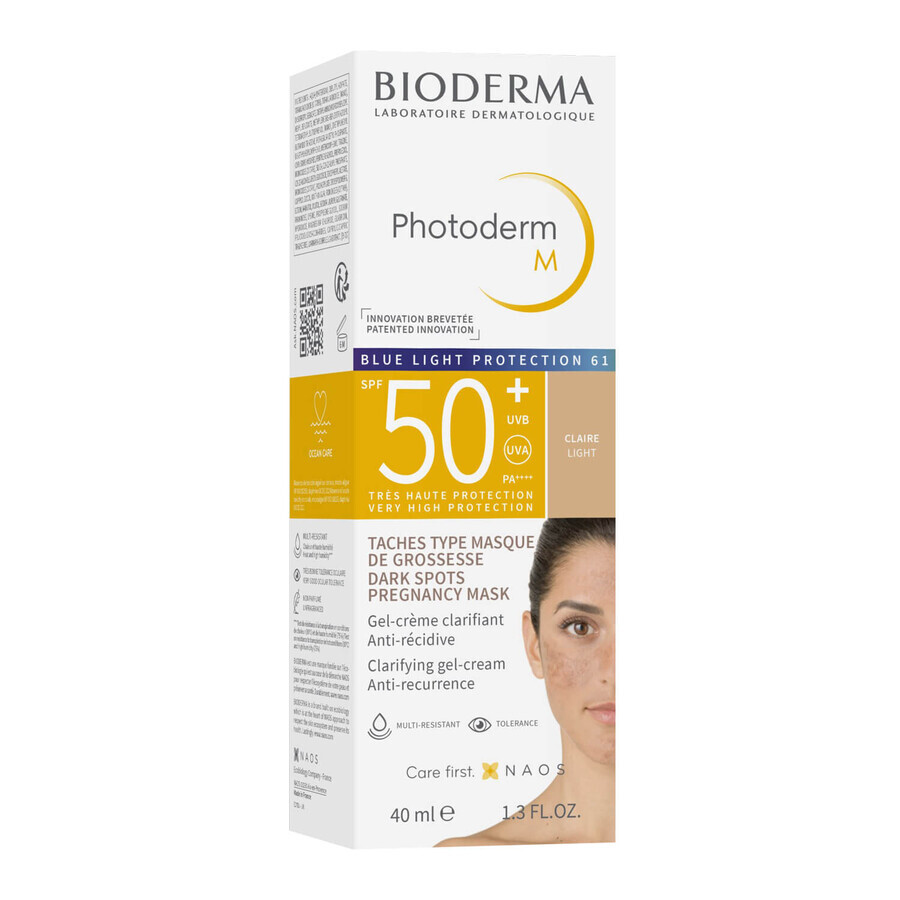 Bioderma Photoderm M, protective cream for skin prone to hyperpigmentation, light, SPF 50+, 40 ml