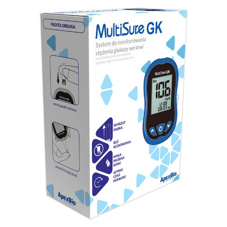 MultiSure GK, blood glucose and ketone monitoring system