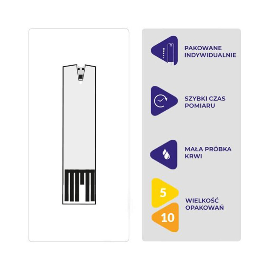 MultiSure GK Ketone, teststrips voor het controleren van de concentratie ketonlichamen in het bloed, 5 eenheden