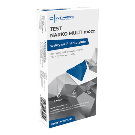 Diather Test Narko Multi Urine, test rapid pentru detectarea drogurilor în urină, 1 buc