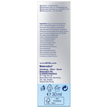 Nivea Cellular Hyaluron, professioneel gezichtsserum met hyaluronzuur, 30 ml