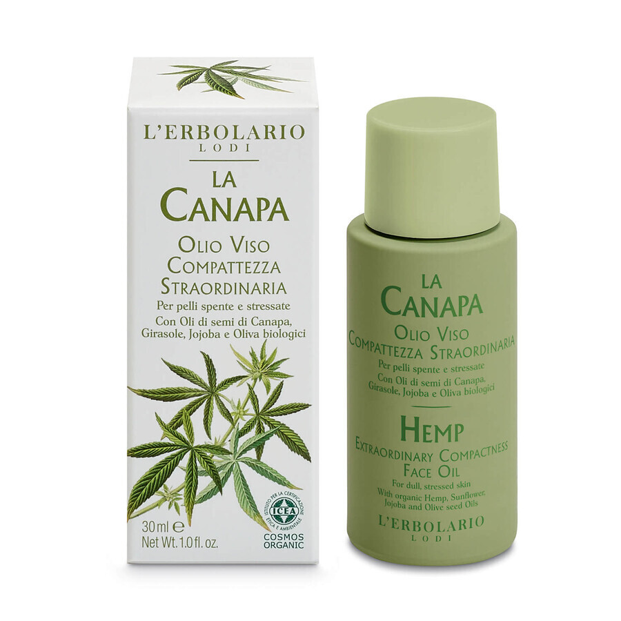 L'Erbolario La Canapa, extra verstevigende gezichtsolie, 30 ml