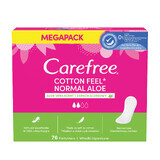 Carefree Cotton Feel Normal Aloe maandverband, aloë geur, 76 stuks