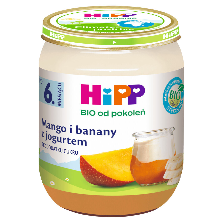 HiPP Fruit Duet Bio, mango en banaan met yoghurt, na 6 maanden, 160 g