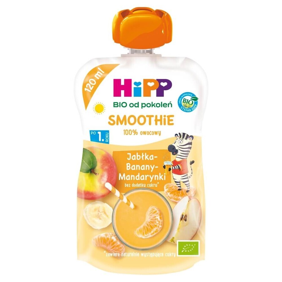 HiPP Smoothie Bio, mela, banana e mandarino, dopo 1 anno, 120 g