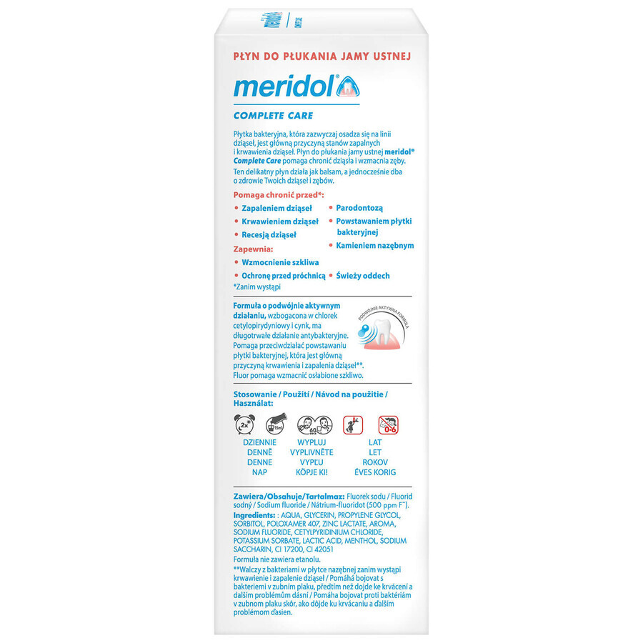 Meridol Complete Care, mondwater, alcoholvrij, 400 ml