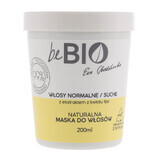 beBIO Ewa Chodakowska, mascarilla natural para cabello normal y seco, 200 ml