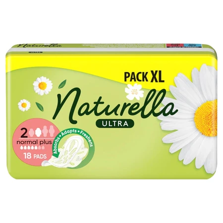 Naturella Ultra, maandverband met vleugels, Normaal plus, 18 stuks
