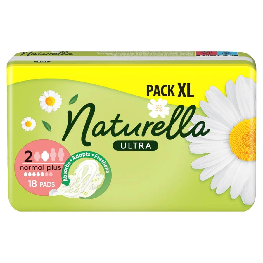 Naturella Ultra, maandverband met vleugels, Normaal plus, 18 stuks