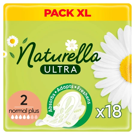 Naturella Ultra, maandverband met vleugels, Normaal plus, 18 stuks