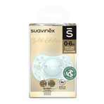 Suavinex SX Pro Gold Edition, fopspeen, siliconen, fysiologisch, blauw, 0-6 maanden, 1 stuk