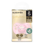 Suavinex SX Pro Gold Edition, fopspeen, siliconen, fysiologisch, roze, 6-18 maanden, 1 stuk